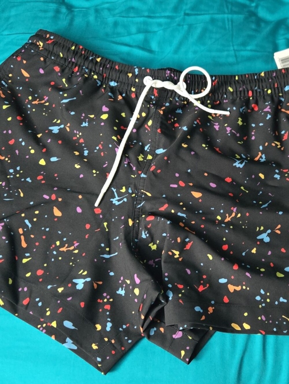 Unisex Humankind Splat Print Swim Trunks
